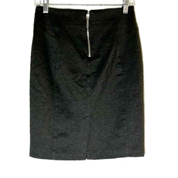 Michael Michael Kors dark gray Derby pencil skirt zipper pockets Size 4 - Picture 3 of 11